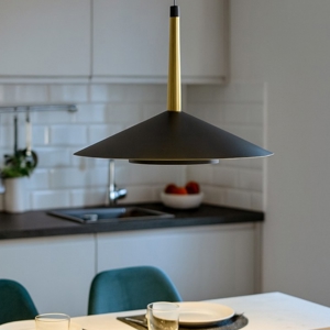 Lampadario per cucina led 8w 3000k nero oro 