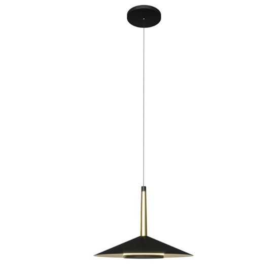 Lampadario per cucina led 8w 3000k nero oro 