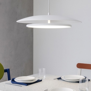 Visualizza i dettagli per Lampadario bianco saliscendi 35cm per cucina moderna led 3000k Lampadario bianco saliscendi 35cm per cucina moderna led 3000k