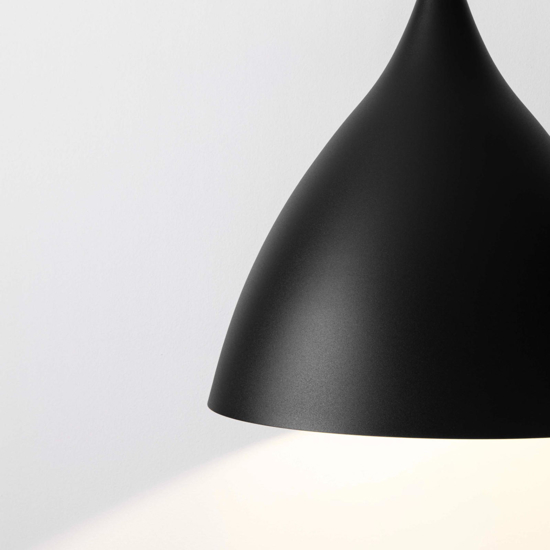 Lampadario topia cupola nera per sala da pranzo cucina