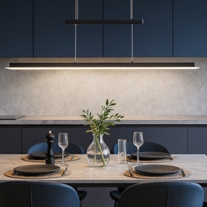 Lampadario per tavolo da cucina moderna nero led 18w