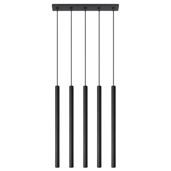 Lampadario per cucina moderna cilindri nero