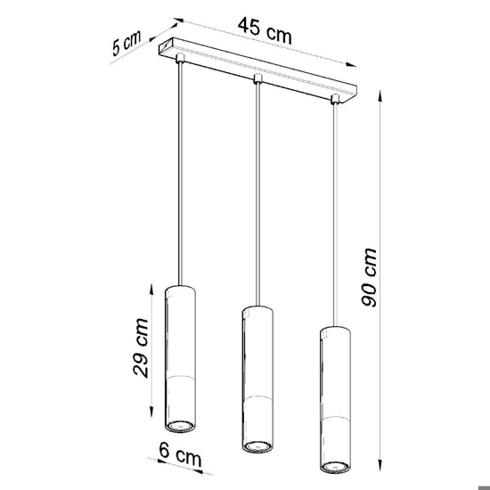 Lampadario da cucina nero cromo 