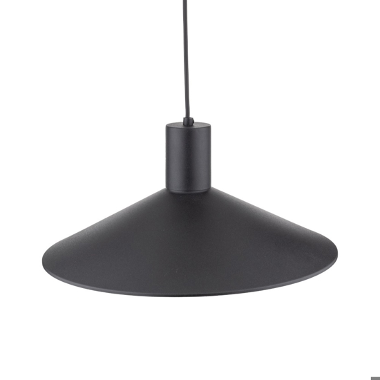 Lampadario per cucina moderna nero 36 cm cavi regolabili