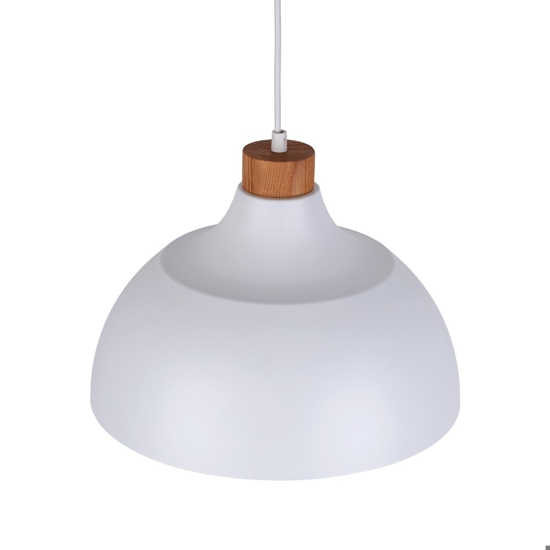 Lampadario per cucina moderna bianco a cupola 34 cm