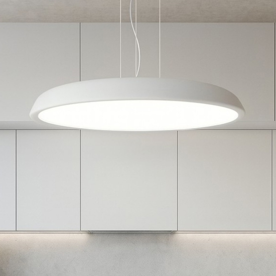 Isyluce grande lampadario zenal bianco per cucina led 108w 3000k 4000k dimmerabile