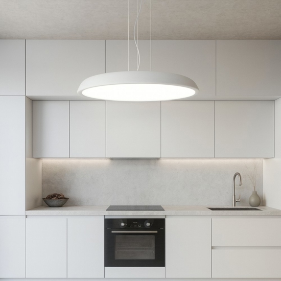 Isyluce grande lampadario zenal bianco per cucina led 108w 3000k 4000k dimmerabile