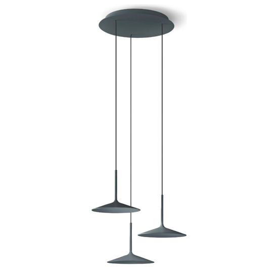 Lampadario da cucina led 19w 3000k poe p3 linea light grigio