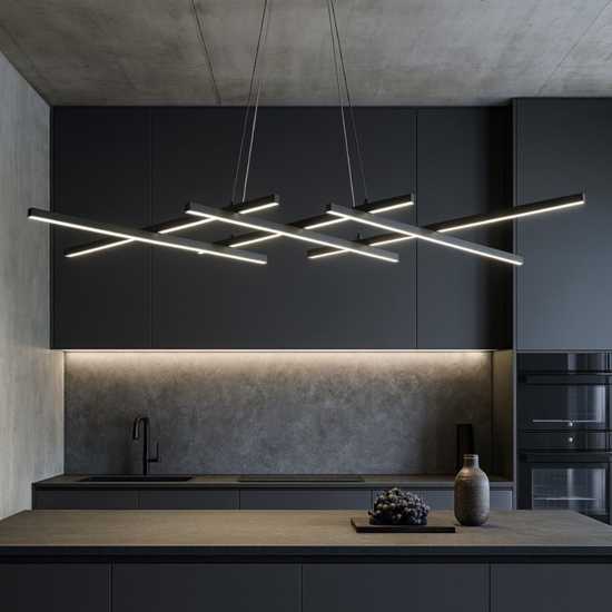 Maytoni halo lampadario cucina led 40w da 3000k a 4000k moderno