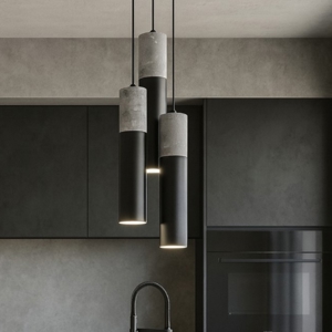 Lampadario per cucina nero cemento