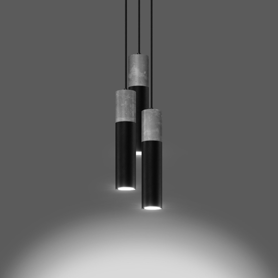 Lampadario per cucina nero cemento