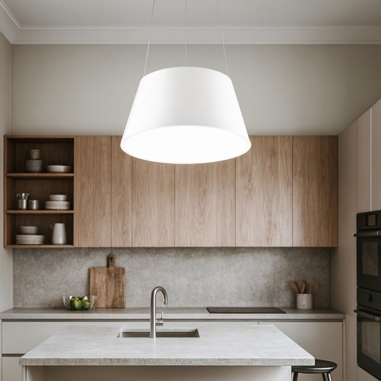 Affralux parabole diodi lampadario da cucina moderna bianco led 63w 3200k