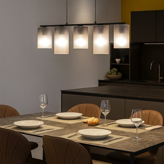 Colomera eglo lampadario da cucina con portalampada in vetro opaco