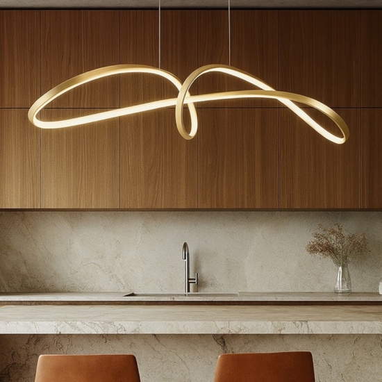 Maytoni curve lampadario per cucina moderna led 4000k