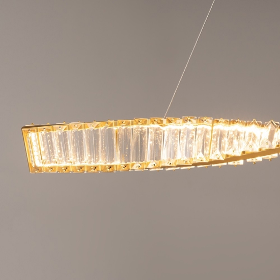 Maytoni krone lampadario da cucina effetto cristallo led 3000k