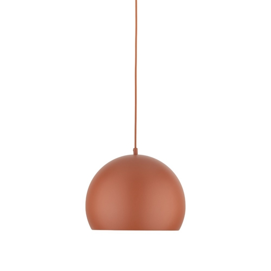 Lampadario per tavolo a cupola rosso mattone 27 cm cavi regolabili