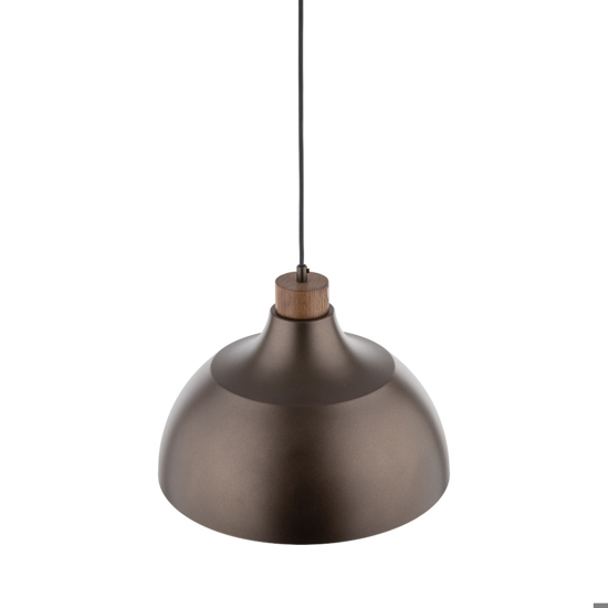 Lampadario per cucina moderna marrone a cupola 34 cm