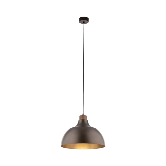 Lampadario per cucina moderna marrone a cupola 34 cm