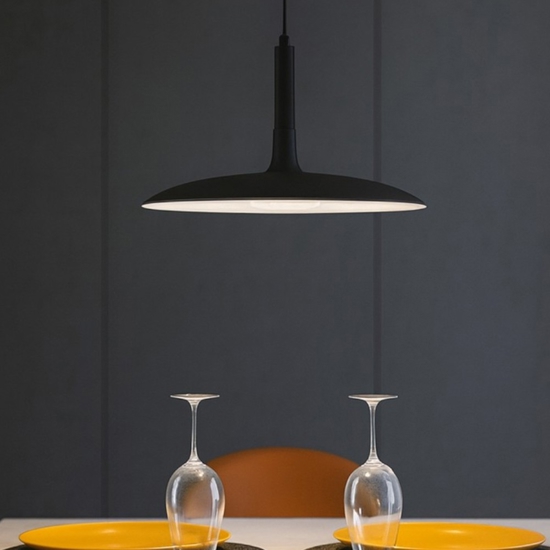 Lampadario da cucina moderna nero led 12w 3000k