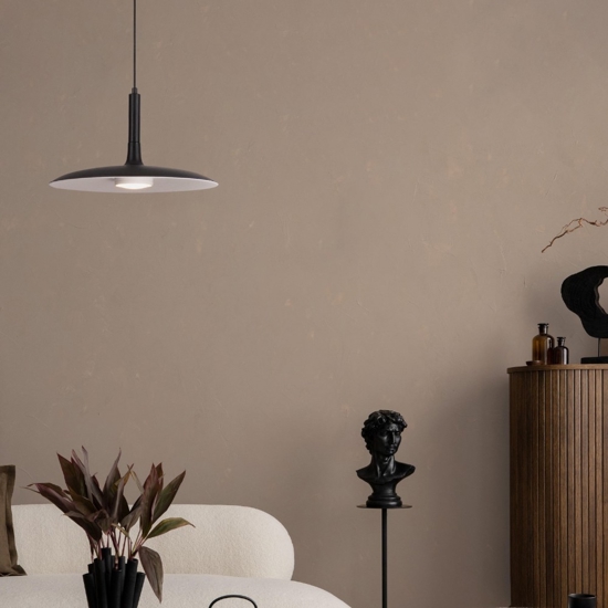 Lampadario da cucina moderna nero led 12w 3000k