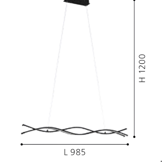 Lampadario nero per cucina moderna led 36w 3000k eglo lasana 3