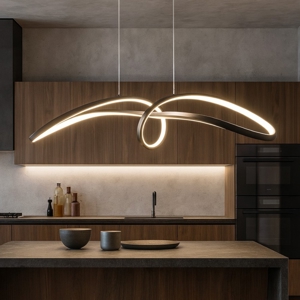 Visualizza i dettagli per Maytoni curve lampadario nero led 42w 4000k per cucina moderna Maytoni curve lampadario nero led 42w 4000k per cucina moderna