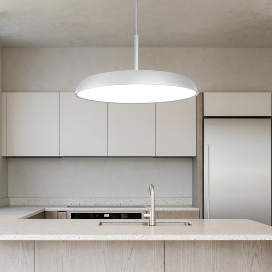Lampadario da cucina bianco led 3000k 4000k dimmerabile vivida pinco