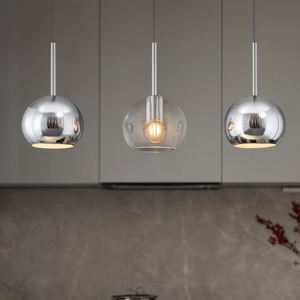 Lampadario per cucina vetri cromo trasparente