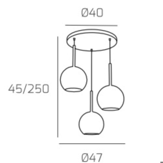 Lampadario per cucina vetri cromo trasparente