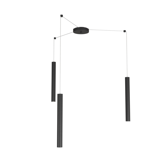 Lampadario per isola cucina neri decentrati