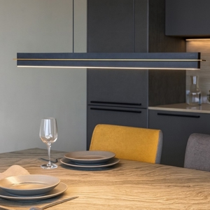 Visualizza i dettagli per Lampadario per tavolo da cucina nero led da 2700k a 5000k dimmerabile Lampadario per tavolo da cucina nero led da 2700k a 5000k dimmerabile