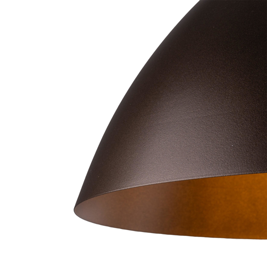 Lampadario cupola marrone 50cm per cucina
