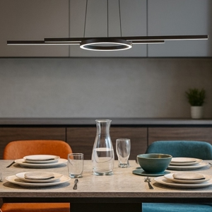 Zillerio z eglo lampadario da cucina moderna nero led da 2700k 6500k