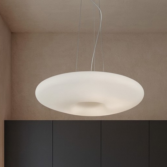 Glory sp3 d40 lampadario ideal lux per tavolo da pranzo bianco 40cm