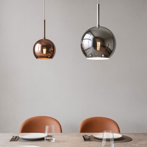 Visualizza i dettagli per Lampadario per cucina sfere vetro rame cromo top light Lampadario per cucina sfere vetro rame cromo top light