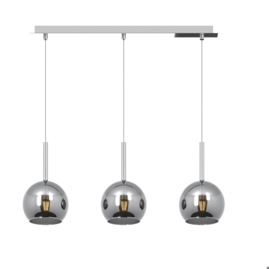 Lampadario per cucina vetri cromo