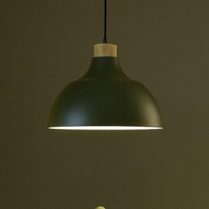 Lampadario per cucina moderna verde a cupola 34 cm