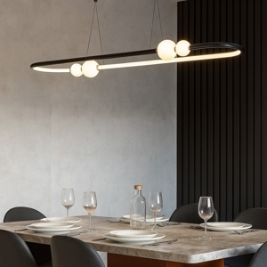Lampadario nero ovale per cucina