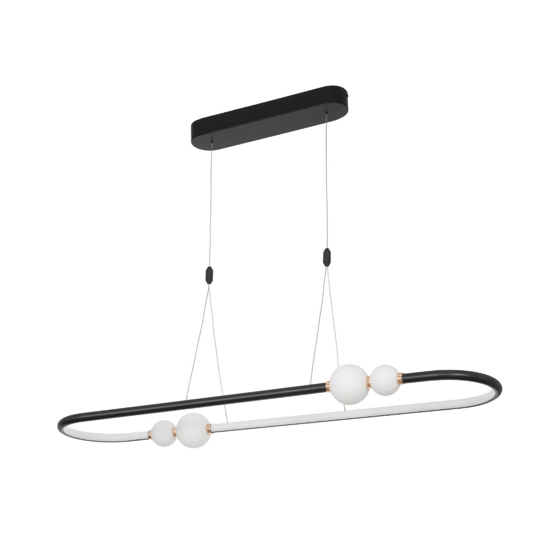 Lampadario nero ovale per cucina