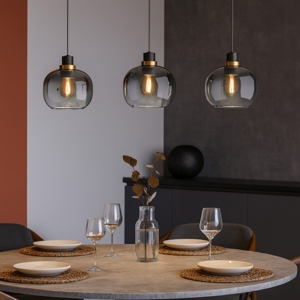 Visualizza i dettagli per Oilella eglo lampadario per cucina vetri trasparente nero Oilella eglo lampadario per cucina vetri trasparente nero