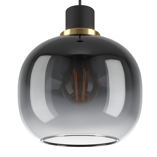 Oilella eglo lampadario per cucina vetri trasparente nero