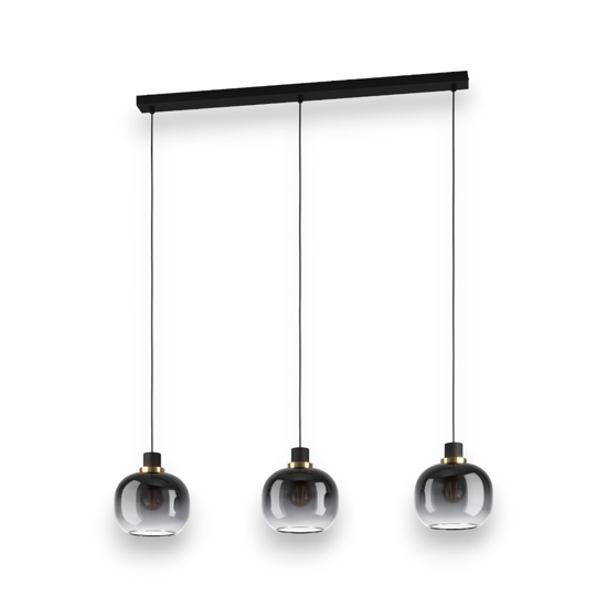 Oilella eglo lampadario per cucina vetri trasparente nero