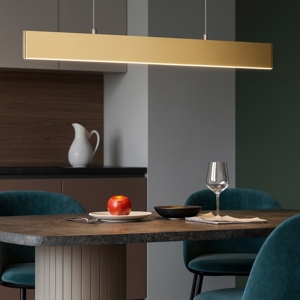 Lampadario step design led 23w 3000k oro per sala da pranzo maytoni