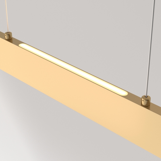 Lampadario step design led 23w 3000k oro per sala da pranzo maytoni