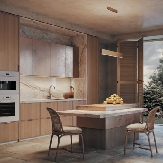 Lampadario step design led 23w 3000k oro per sala da pranzo maytoni