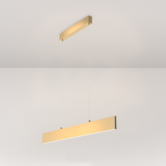 Lampadario step design led 23w 3000k oro per sala da pranzo maytoni