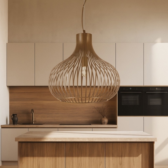 Ideal lux lampadario da cucina onion sp1 d38 moderno marrone
