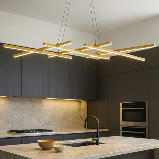 Maytoni halo lampadario per cucina led 2600k a 3500k