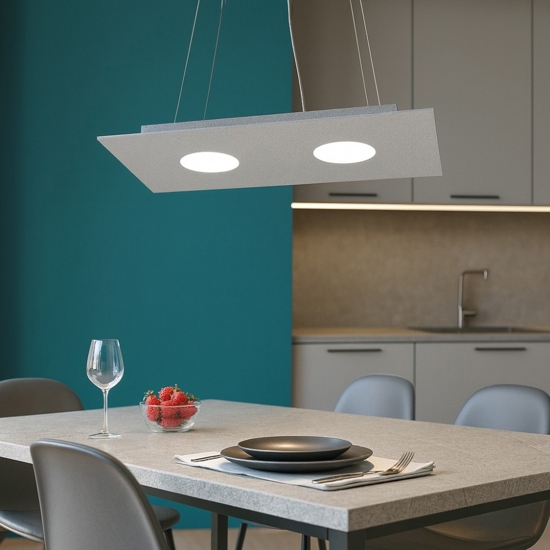 Toplight lampadario per cucina moderna grigio