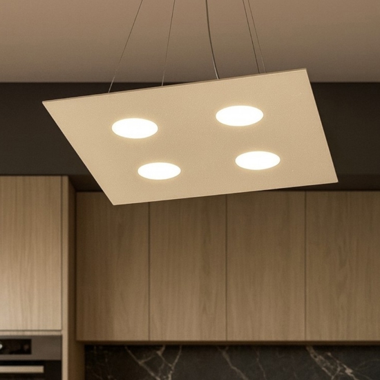 Toplight area sabbia lampadario quadrato per cucina moderna